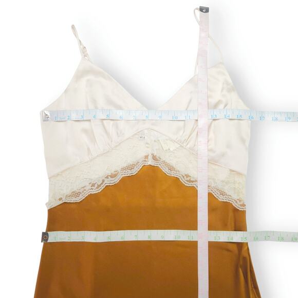 Abercrombie & Fitch A Line Maxi Dress Side Zip Lined Cream Amber Old Money M NWT - Picture 7 of 8